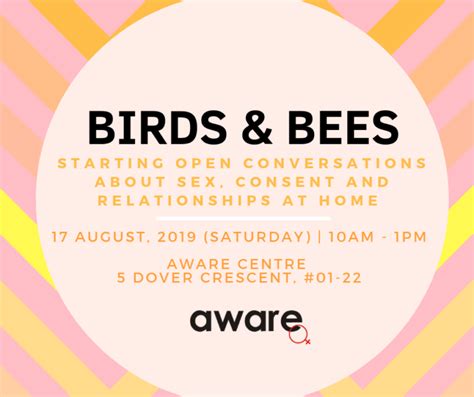 August Workshop Birds Bees Starting Open Conversations About Sex Consent And
