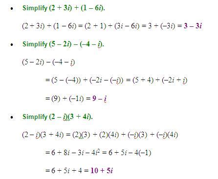 CYBERSPACE: Operations on Complex Numbers