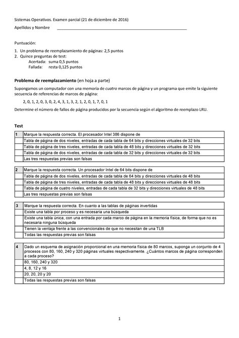 Diciembre Pii Sistemas Operativos Examen Parcial De