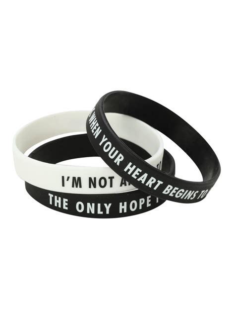 My Chemical Romance Heart The Music Rubber Bracelet 3 Pack Hot Topic