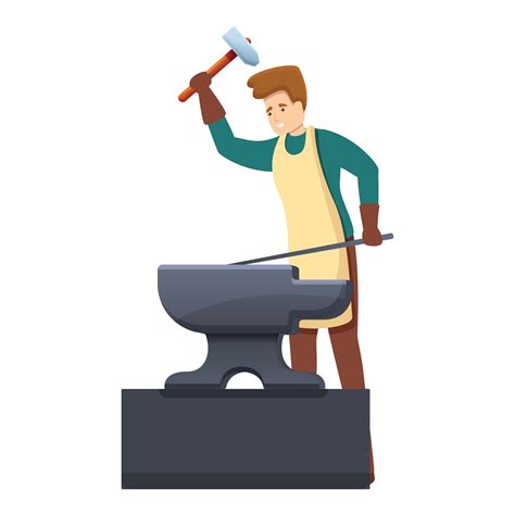 Blacksmith Character Icon Cartoon Style 14281834 Vector Art At Vecteezy