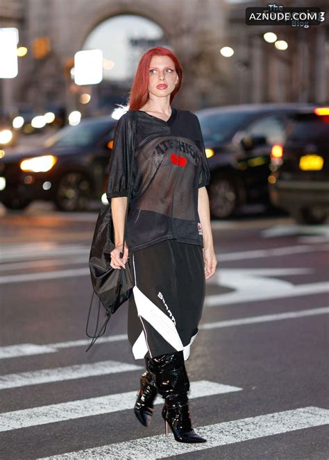 Julia Fox Sexy Flashes Her Hot Tits At The Willy Chavarria Fashion Show In New York City Aznude