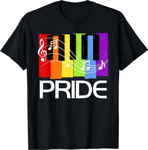 Pride Shirt LGBT Rainbow Gay Lesbian Piano T Shirt Walmart
