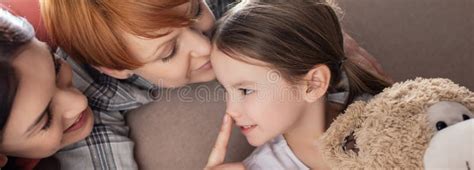 Shot Of Smiling Same Sex Parents Stock Image Image Of Homosexuality Kiss