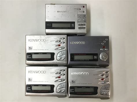 【傷や汚れあり】kenwood Dmc G7r Dmc F5r Sharp Md Ms200 他 ポータブルmdプレーヤー 5点セット