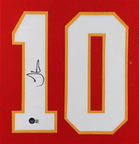 Tyreek Hill Signed X Custom Framed Jersey Display Beckett