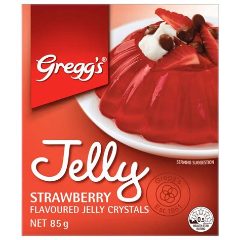 greggs strawberry flavoured jelly crystals  kiwi kitchen