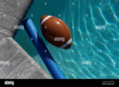 Inflatable Ball Floating In The Pool Stock Photo Alamy