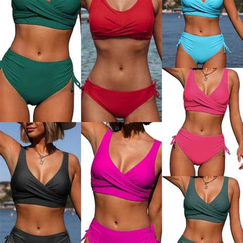 Solid Color Binding Bikini Sexy Swimwear Gym Wear High Quality Swimwear Swimwear And High