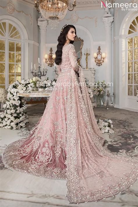 Latest Pakistani Silver Bridal Sharara Dress Online Nameera By