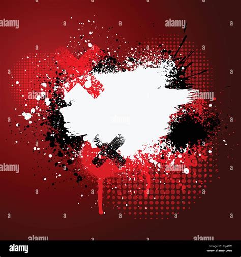 Red and white grunge paint splatter background Stock Vector Image & Art