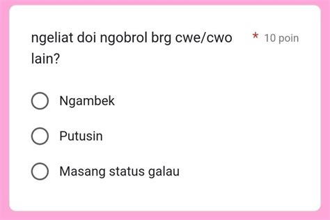 Link Ujian Bucin Docs Google Form Viral Di Tiktok Cari Tahu