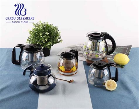 sadasdasdMicrowave Safe Glass Teapot Gift Flower Decal Glass Tea Pot ...