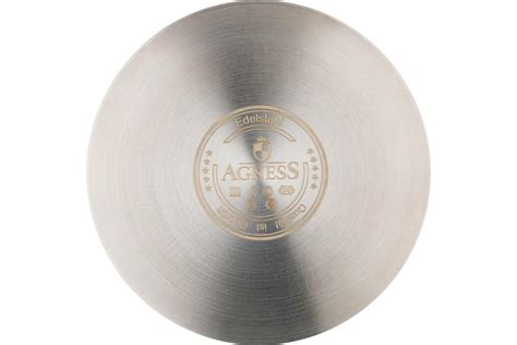 Кастрюля Agness МАКИ со стеклянной крышкой, нержавеющая сталь, 3,5 л ...