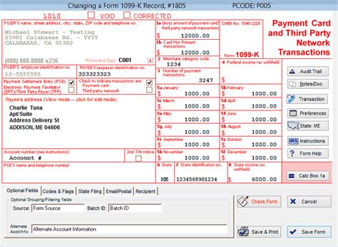 1099 K Software For 1099 K Reporting Print And Efile 1099 K