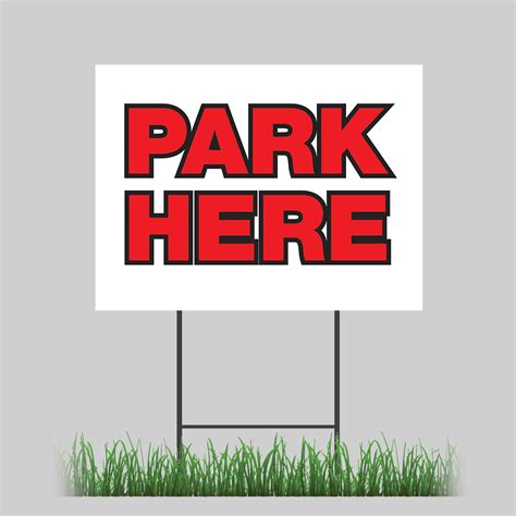 12x18 Free Parking Park Here Store Yard Sign With Stake Outdoor