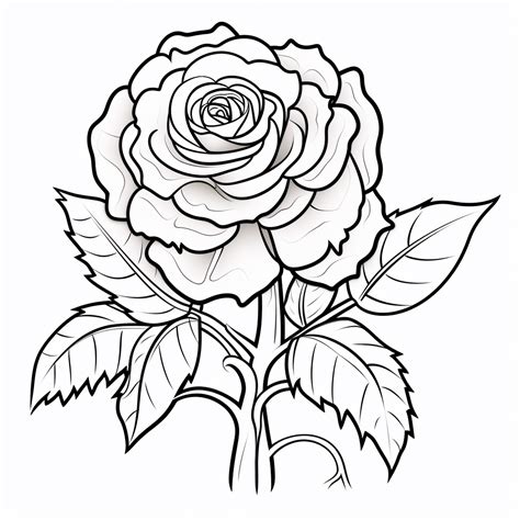 12 Rose Coloring Pages: A Whimsical Tale for Kids - Ai-Coloring-Pages