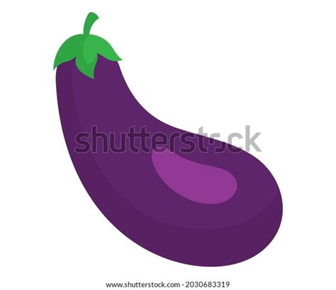 Eggplant Emoji Icon Aubergine Symbol Isolated Stock Vector (Royalty