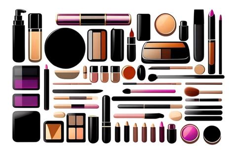 Premium AI Image | Vector icon set of make up accessories Cosmetic ...
