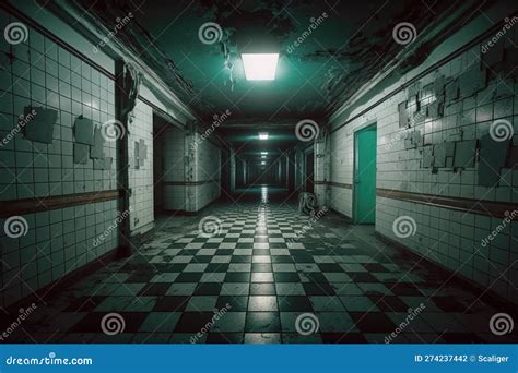 Corridor in Old Hospital, Scary Dark Hallway in Abandoned Building ...