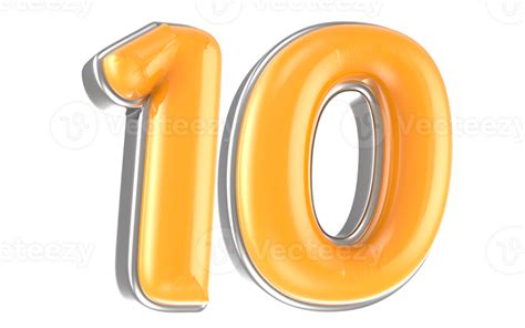 white  yellow number   render  png