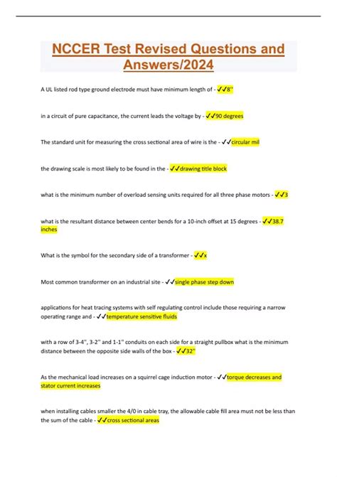 Nccer Test Questions And Answers