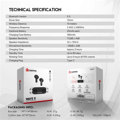 Earphone Bluetooth TWS WAVE TW11 - Fantech Official