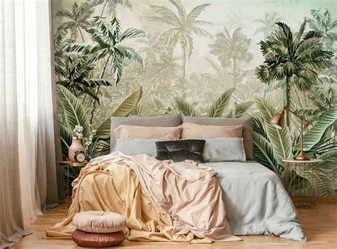 PLANTS Jungle Wallpaper Wall Mural Wall Decoration - Etsy