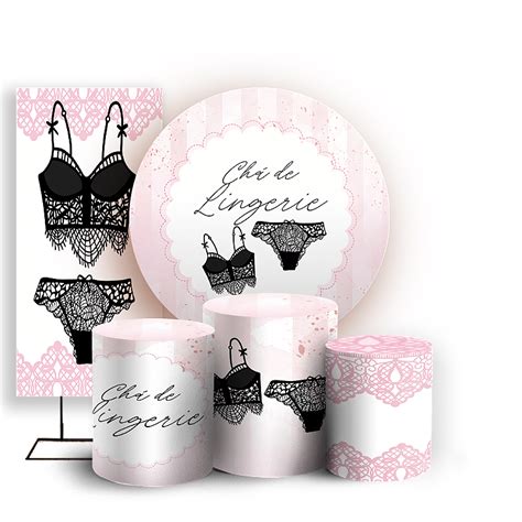 Kit Redondo Trio E Faixa Cha De Lingerie Sublimado D Sublistamps Sublima O