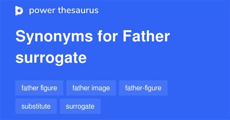 Father Surrogate synonyms - 5 Words and Phrases for Father Surrogate