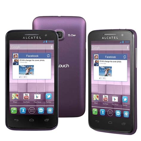 Celular Desbloqueado Alcatel One Touch M Pop Roxo Tela 4 0 Dual