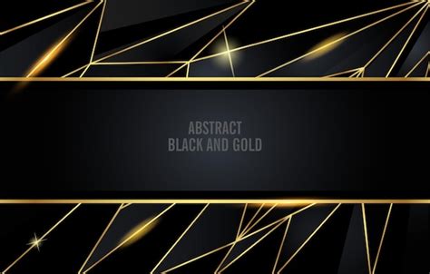 Fondo Abstracto De Oro Negro Vector Premium