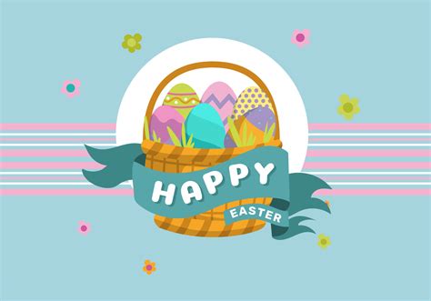 Basket Full of Easter Egg Vector background Illustration 276994 Vector Art at Vecteezy