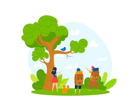 vectores  ilustraciones de recreacion forestal  descargar gratis