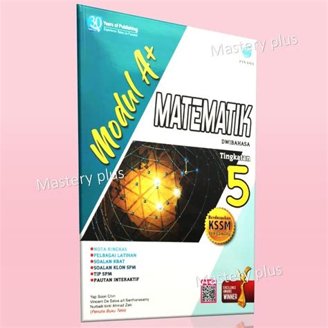 Modul A Form 5 Matematik Kssm Dwibahasa Mathematics Penerbit Pan Asia Buku Aktiviti 2021