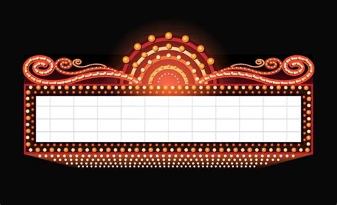 ᐈ Movie Marquee Stock Cliparts Royalty Free Blank Marquee Sign Vectors