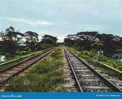 Railway Tracks at Brahmanbaria Bangladesh Stock Image - Image of drawing, trains: 184211775