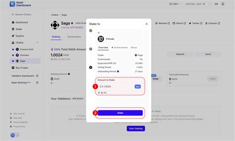 How to stake $SAGA in 5 easy steps with Keplr Wallet - 01node