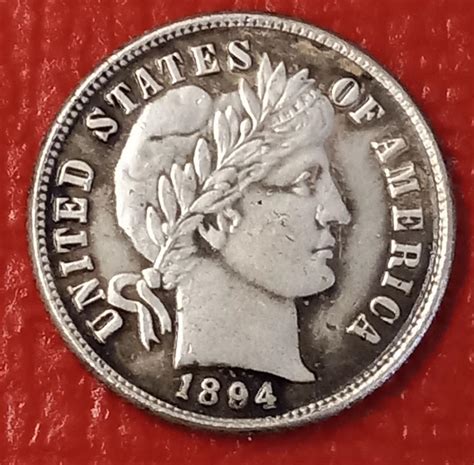 1894 S Barber Dime Restrike Reproduction Tribute Etsy