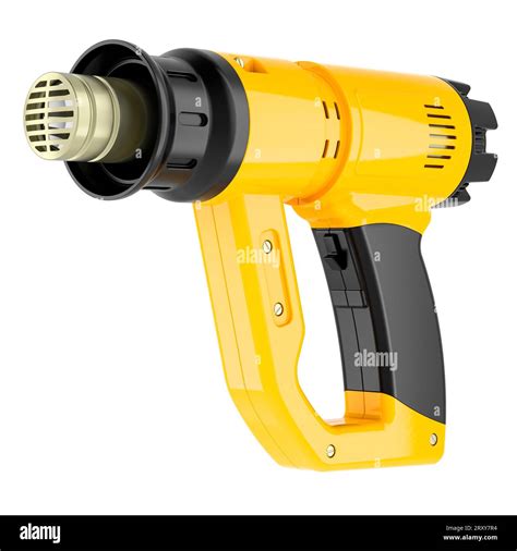 Heat Gun Industrial Electric Hot Air Gun D Rendering Isolated On White Background Stock Photo