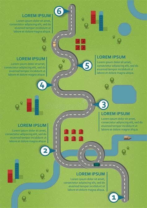 Hoja De Ruta De Flujo De Trabajo De Negocios Con 5 Puntos De