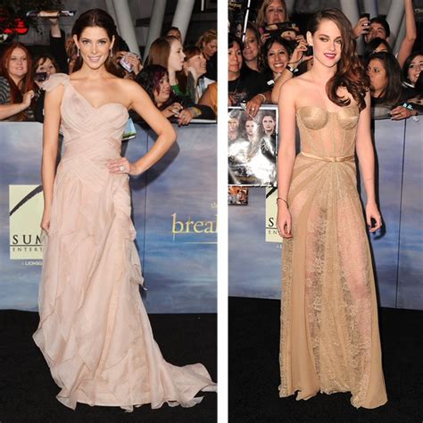 Kristen Stewart And Ashley Greene Go Nude On The Red Carpet Popsugar Fashion Glamour Fashion