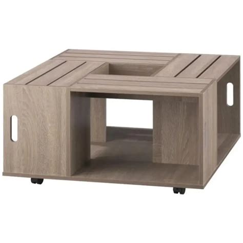 Bowery Hill Square Coffee Table In Weathered Wood Vigshome