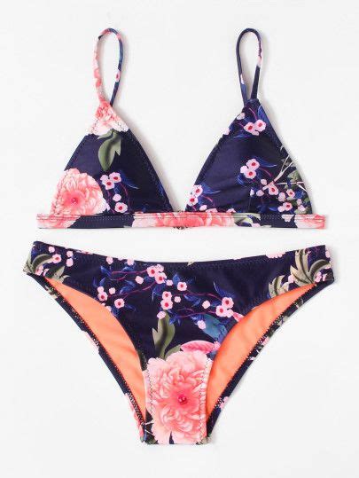 Shop Calico Print Cami Bikini Set Online SheIn Offers Calico Print