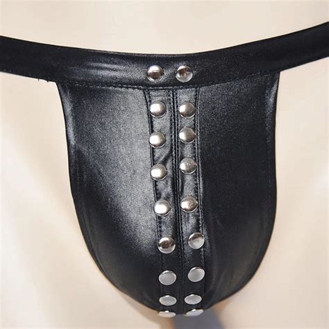 Sexy Heren String Latex Dutsen Erotisch Lakleer Ondergoed Lingerie