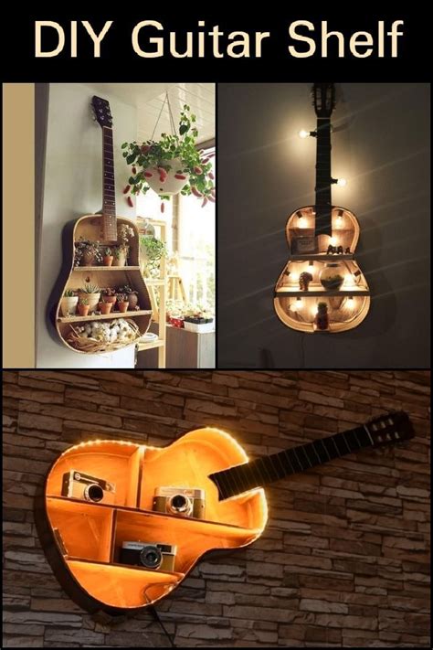 Guitar Lamp Guitar Shelf Guitar Diy Guitar Room Acoustic Guitar