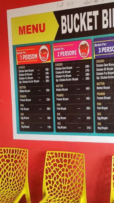 Menu At Bucket Biryani By Kilo Hyderabad