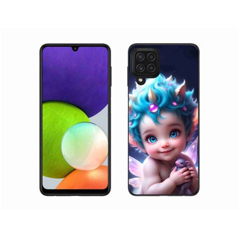 Gelový kryt mmCase na Samsung Galaxy A22 4G - dítě s motýlími křídly ...