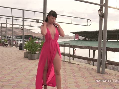 My Sex Red Dress Is Perfect To Flashing In Public HD Min Public Nudity Video PussySpace Net