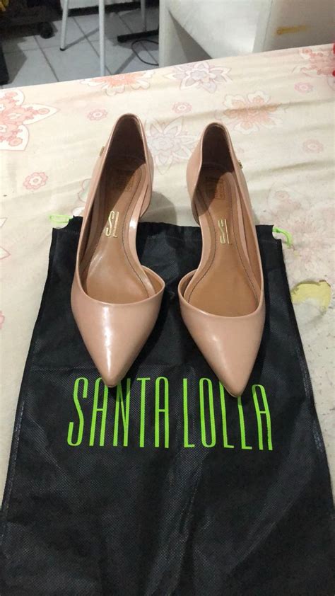 Scarpin Nude Saltinho Baixo Sapato Feminino Santa Lolla Usado Enjoei